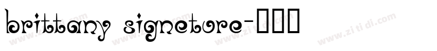 brittany signeture字体转换